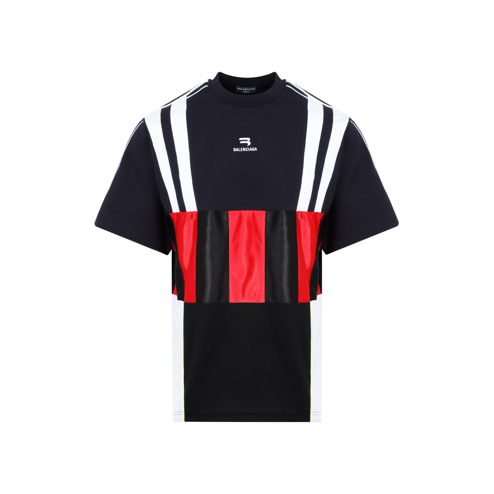 Balenciaga Panelled Stripe Detailed T-Shirt – Cettire