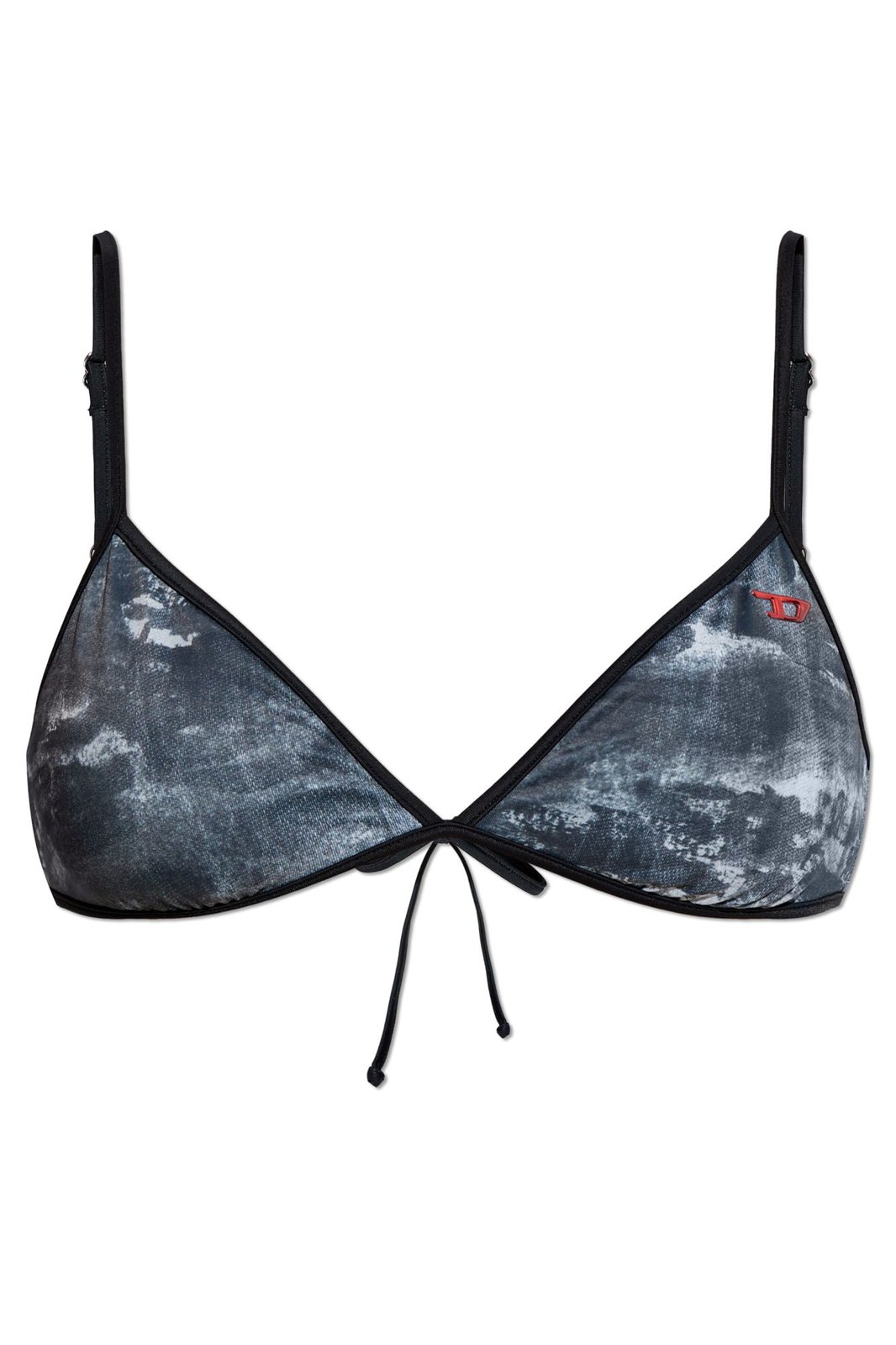 Diesel Cloudy-D-Pop Logo Plaque Bikini Top