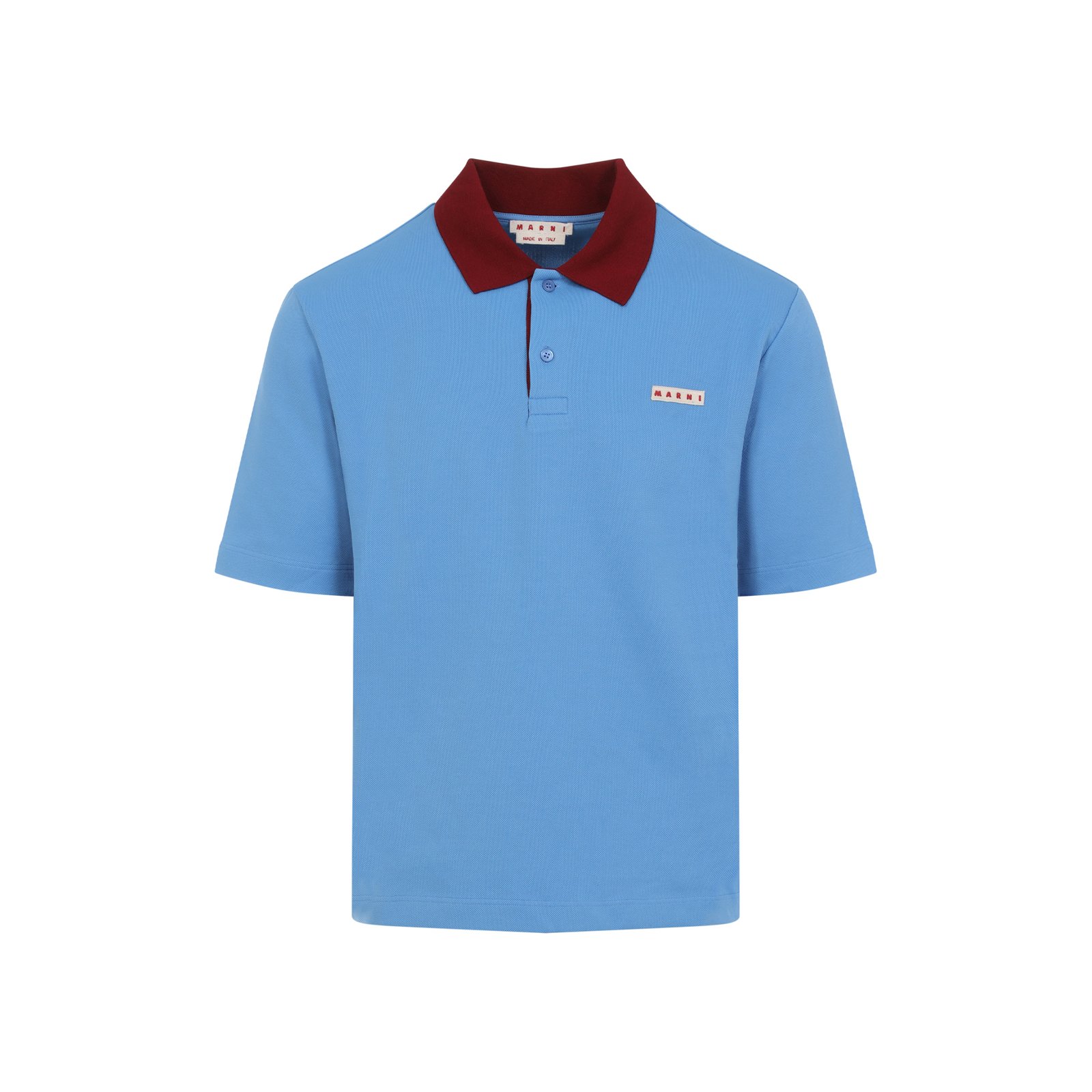 Marni Contrast Collar Piqué Polo Shirt