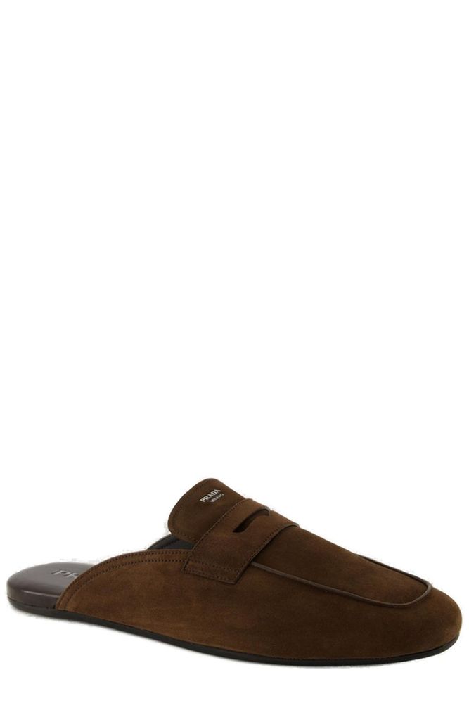 Prada Logo-Detailed Slip-On Mules – Cettire