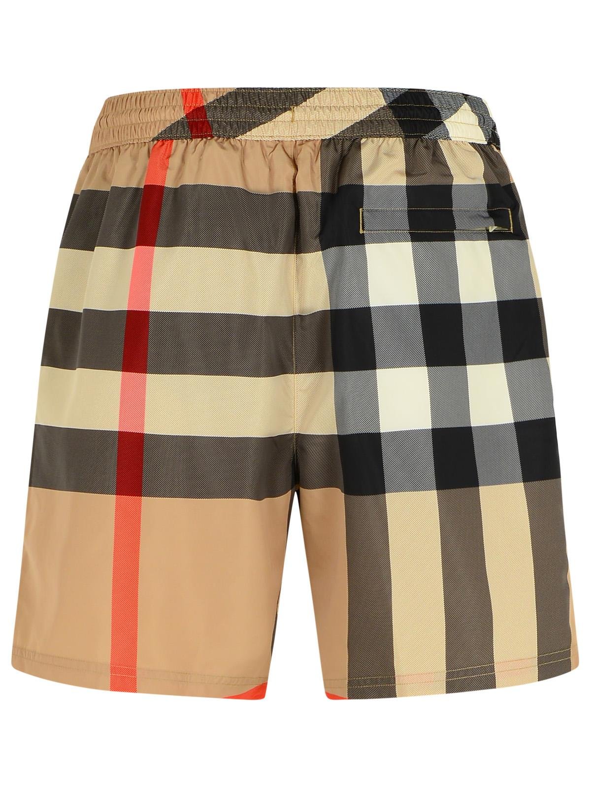 Burberry Checked Drawstring Swim Shorts – Cettire