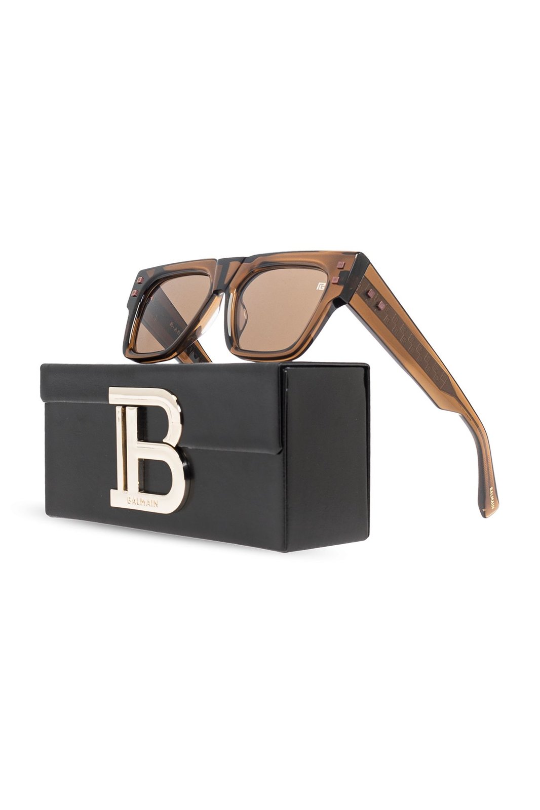 BALMAIN スクエアフレムサンクラス BPS164C520 0 Balmain Eyewear Square Frame Sunglasses – Cettire