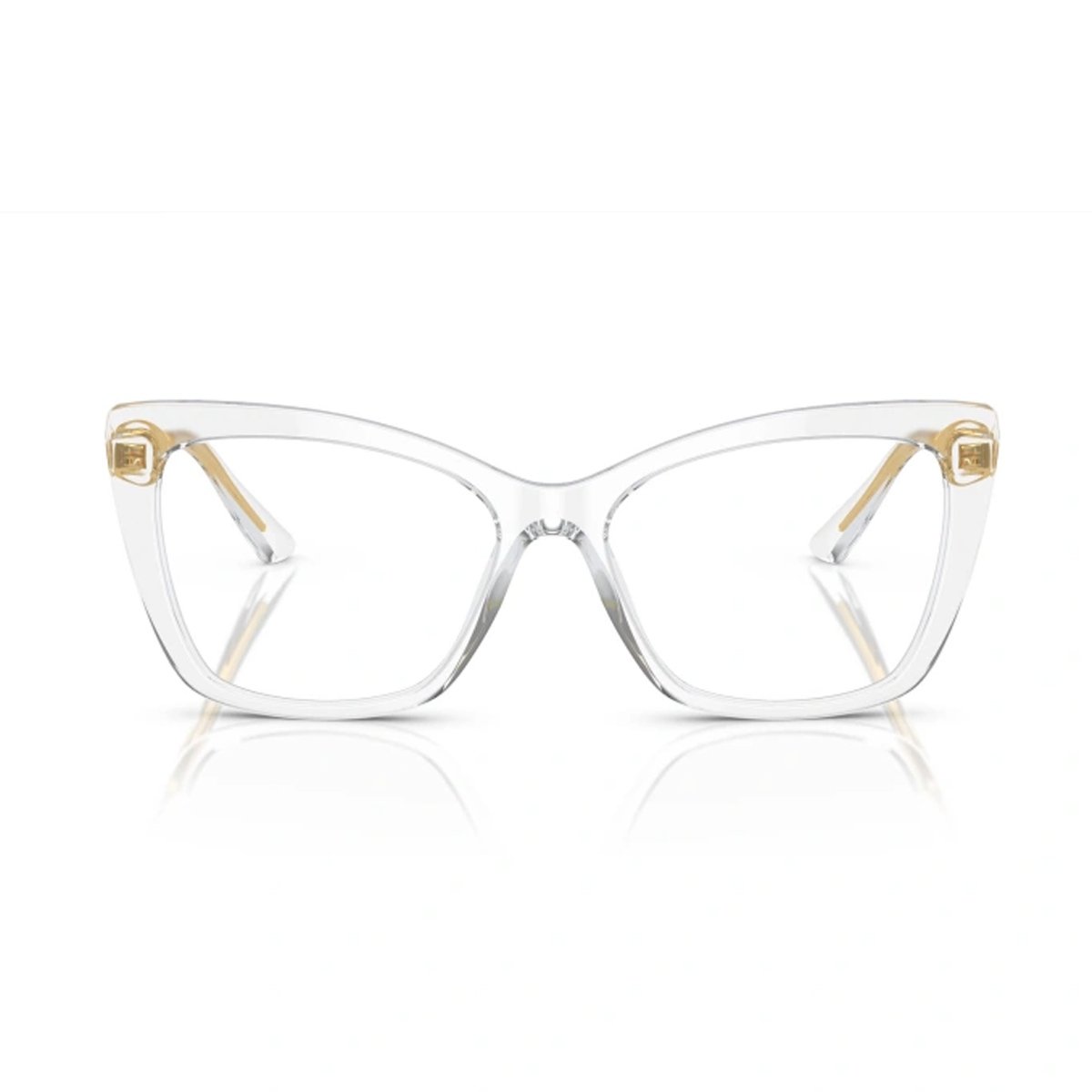 Dolce & Gabbana Women’s Clear White Cat Eyeglasses Dolce & Gabbana 3354 Eyeglasses main image 2