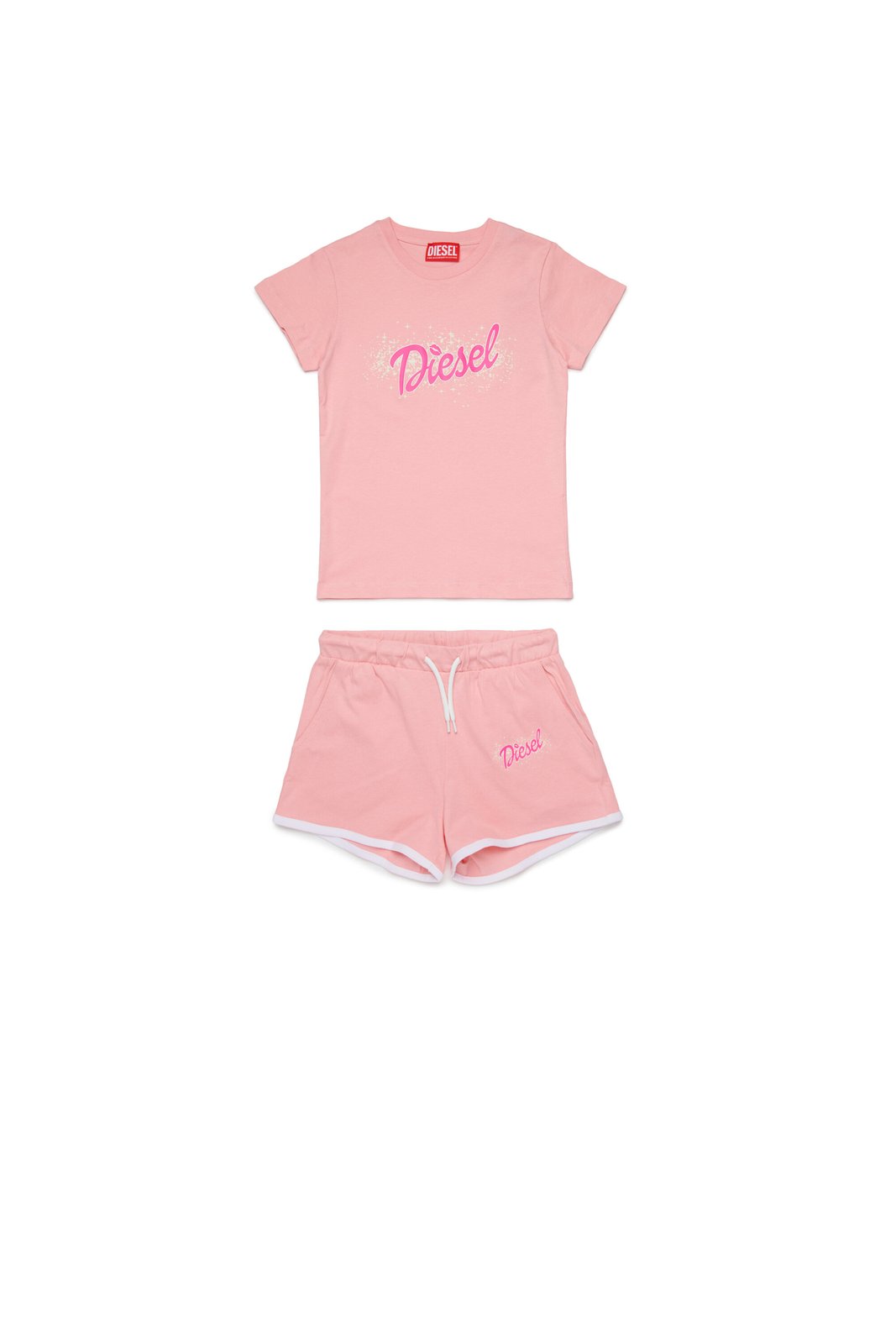 Diesel Kids Logo Printed Short-Sleeved Tracksuit Set
