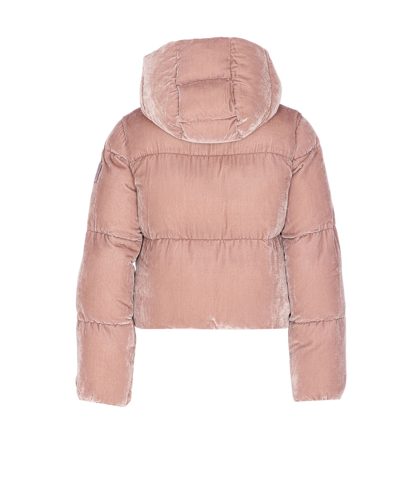 Elisabetta Franchi Hooded Velvet Down Jacket